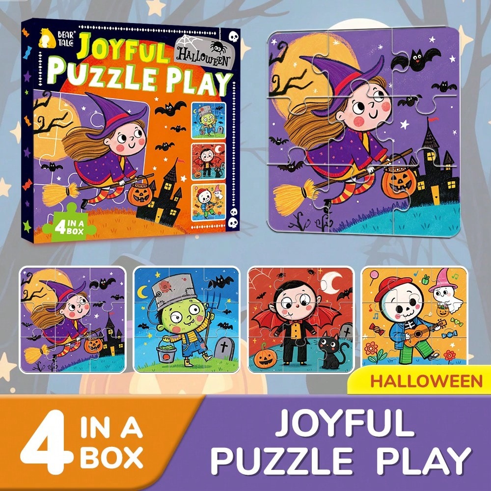4-в-1: пазлы на Хэллоуин для д – обзор и цена Kids Toys Xmas